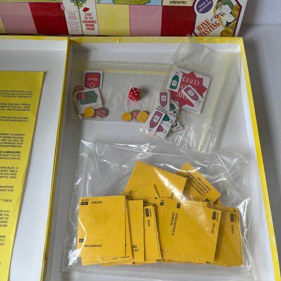 Vintage 90 The Wine Game Board Game UK Drinking Game Party Boxer Games Trivia - Picture 3 of 10